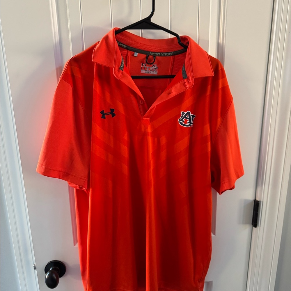 Auburn Under Armour Men's Orange Polo Shirt
